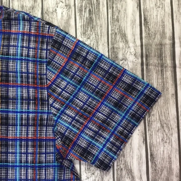 Bugatchi Designer Mens Plaid Golf Polo Shirt NWOT